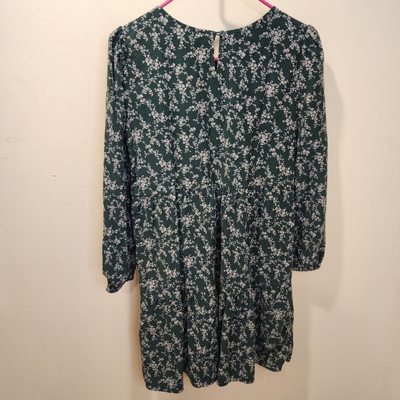 GAP Kids Girls  Green Floral Long Sleeves Corduroy Dress size XXL (14-16) - Picture 2 of 13